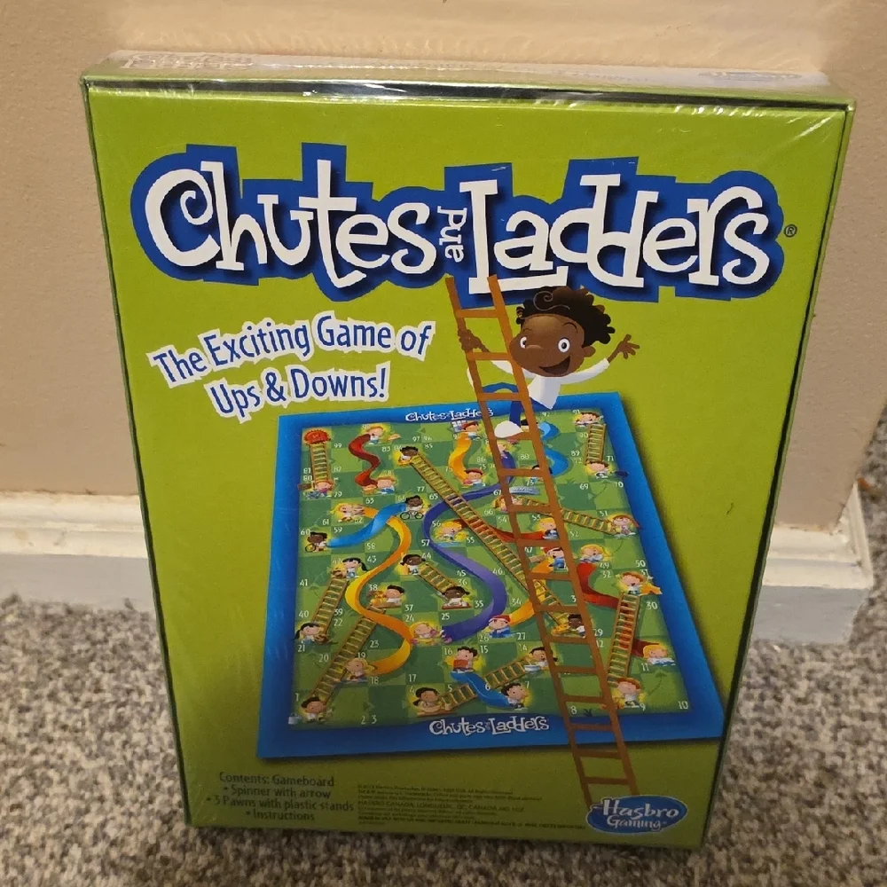 New! Hasbro Chutes and Ladders Game